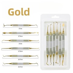 6 Pcs Dental Composite Resin Filling Tool Set Titanium Plated Spatula