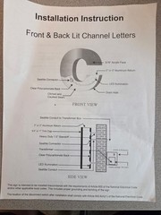 Custom made Led Back-Lit Channel Letters 10 Inches