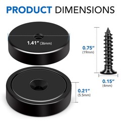 150LB Neodymium Magnets 1.4″ Countersunk MIKEDE 2PK