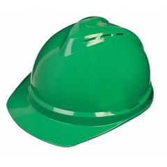 Msa Safety 10034032 Hard Hat, V-Gard 500, Polyethylene, 6 Point Ratchet, Type