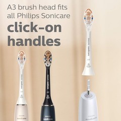 4-Pack Genuine Philip A3 Premium All-in-One Sonic Toothbrush Replacement Black