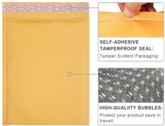 Kraft Bubble Mailers Padded Envelopes Any Size & Quantity Self Seal Shipping Bag
