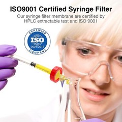 50x PTFE Syringe Filter 0.45μm 13mm Hydrophobic Non-Sterile Chemicals Filtration