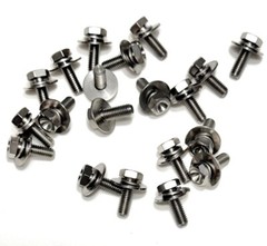 M6 x 18mm Gr5 Titanium Bolt w/free spinning washer & split ring 3000GT (Qty. 20)