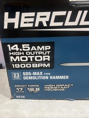 HERCULES SDS Max-Type Demolition Hammer – Model: HE36 14.5 Amp 1900 Bpm