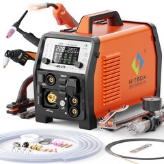 6in1 Plasma Cutter 200A Spot Gas Gasless-MIG MMA HF-TIG Welding Machine for ALU