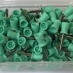 100 Dental Soft Prophy Cup Rubber Polish Brush Polishing Teeth Latch Type