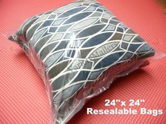 5 VERY LARGE 24”x 24” Clear Reclosable 4 MIL HEAVY DUTY Storage Bags