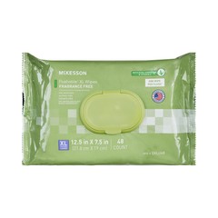 McKesson Flushable* Personal Wipe 7.5 x 12.5″ DXLU48 12 Pack 576 Wipes