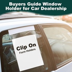 Saypacck 50 Pack Clip on Window Form Holder Buyers Guide Hangers Clear