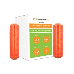 Cast Machine Pallet Stretch Shrink Film Dark Orange 20″ x 5000′ 80 Ga – 1 Roll