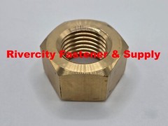 1-1/4 x 7 Brass Hex Nuts 1-1/4-7 Nut .125″ Brass Nuts 1-1/4-7 Coarse Thread