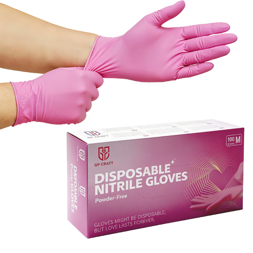100 Pcs 3 Mil Nitrile Gloves Disposable Food Prep Cooking Latex Free Size M
