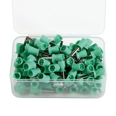 100 Dental Soft Prophy Cup Rubber Polish Brush Polishing Teeth Latch Type