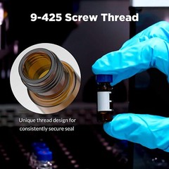 2mL Autosampler Amber Vial Pre-slit Cap PTFE Silicone Septa Fit LC Sampler