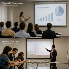 Green Presentation Laser Pointer Pen 1mW Class II Rechargeable Office Pointer