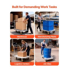 Uimoso Foldable Platform Cart 2000lbs Capacity Heavy Duty Hand Truck with Wheels