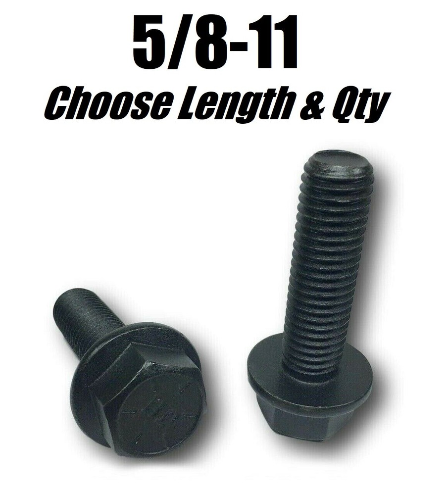 5/8-11 Grade 8 Flange Frame Bolt Black Phosphate & Oil (All Sizes & Qty’s) 5/8″