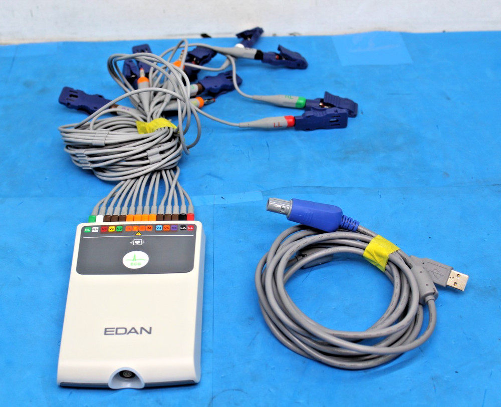 EDAN SE-1515 PC ECG (DE15) MODEL: SE-1515 W/LEADS PARTS/REPAIR **READ** T9-C11