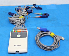 EDAN SE-1515 PC ECG (DE15) MODEL: SE-1515 W/LEADS PARTS/REPAIR **READ** T9-C11