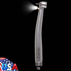 Dental (LED Optic E-generator) Denshine Handpiece High Speed Turbine 2/4Hole USA