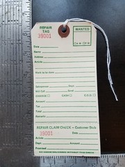 Repair Tags 100 count 6-1/4″ x 3-1/8″ Reinforced Consecutively Numbered Manila