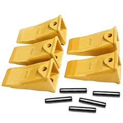 X156 Dirt Teeth Hensley Style Bucket Teeth/Tooth & P156 Roll Pins 5 Pack