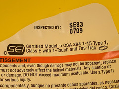 MSA V-Gard Slotted Full Brim Hard Hat w/ Fas-Trac III Suspension – Yellow