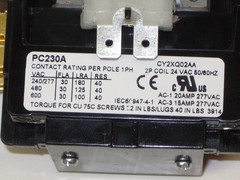 PC230A Contactor Double Two Pole 30 Amps 24 Volts for Air Conditioner Heat Pump