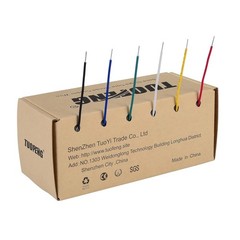 6x30ft 22 AWG Solid Hookup Wire – Tinned Copper, Flame Retardant, PVC Insulation