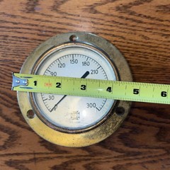 Vintage Brass Steam Pressure Gauge U.S. Gauge Co. 0-300psi Steampunk