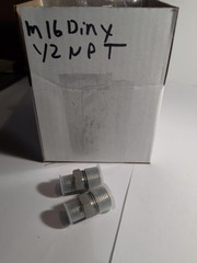 Lot Of (2) 1/2″ NPT X M16 Din Chinese Digger Adapter To American NPT New Item!
