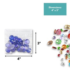 4″ x 3″ Zipper Bags Clear 2 Mil Reclosable Plastic Polybag 4000 Pcs