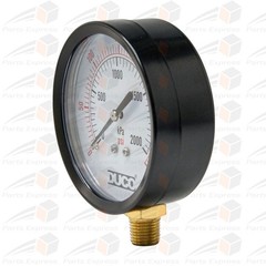 3″ STEAM PRESSURE GAUGE, STEEL CASE, GLASS WINDOW, 1/4″ NPT (0-300 psi )