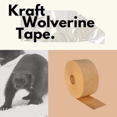 5.5 Mil Wolverine Tape 3.0 Kraft Reinforced Gum Tape 2.75″ x 150 Yards 5 Rolls