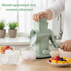 Home Use Rotary Ice Shaver with Handle Manual Hand Crank Snow Cone Maker Machine