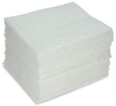AABACO Oil Only ABSORBENT PADS Heavy Weight Sheets (100ct) 15″x17″ White