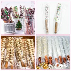 Self Sealing Cellophane Bags: 2×10 Inches Clear Pretzel Rod Resealable 100 Pcs