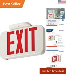 LED Exit Sign – Switchable Red & Green, Thermoplastic Design, Listed