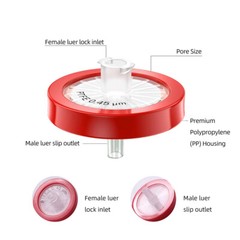 500pcs PTFE Needle Syringe Filters 13mm 0.22 um Luer Lock Membrane High Flow LAB