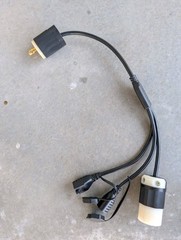 24 inch 1 to 3 Outlet Locomotive Refrigerator Adapter Splitter Cable Plug Cord