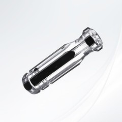 Pre-Drilled Blank Screwdriver Handles 6.3mm Hole 103mm Length Clear Black
