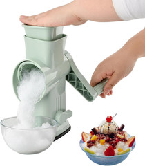 Home Use Rotary Ice Shaver with Handle Manual Hand Crank Snow Cone Maker Machine