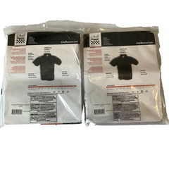 Chef Revival Basic Cook Shirts Unisex Adult Size 2XL White Short Sleeve Snap 2
