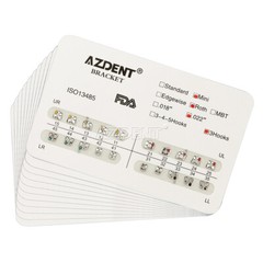 10 X Dental Ortho Brackets Mini/Standard MBT/Edgewise/Roth 018/022 3/345Hooks