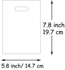 100 Count 5.8″ x 7.8″ Plastic Merchandise Bags, Shopping Retail Boutique Bags…