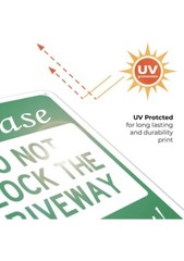 Please Do Not Block The Driveway 40 Rust Free Aluminum 7×10 Inches 2-Pack