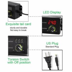 60W Power Supply Adjustable Variable Voltage DC 3V~24V Universal AC/DC Adapter
