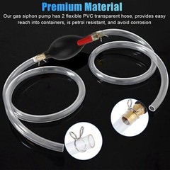 Gas Transfer Siphon Pump Gasoline Siphone Hose Oil Water Fuel Transfer Hand Pump