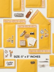 # 5″ x 5″ inch Kraft Paper Bubble Padded Envelope pcs#10 #25 #50 #100